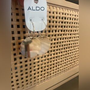 Aldo Gold Hoop Disc Earrings
